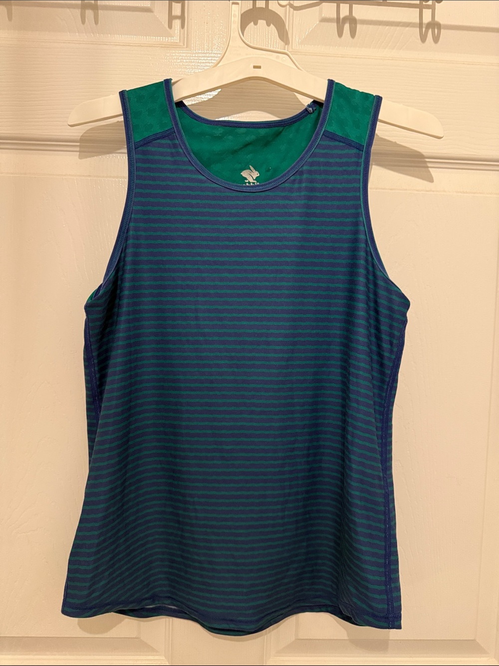 Rabbit Women’s Striped Green and Blue Sleeveless Performance Freedom Tank